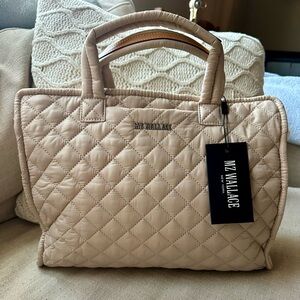 MZ Wallace Metro Box Tote Color Mushroom Size M BRAND NEW WITH TAGS